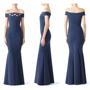 Chiara Boni La Petite Robe Blue Artico Tessie Gown Size 42 US 6 Mermaid Bodycon